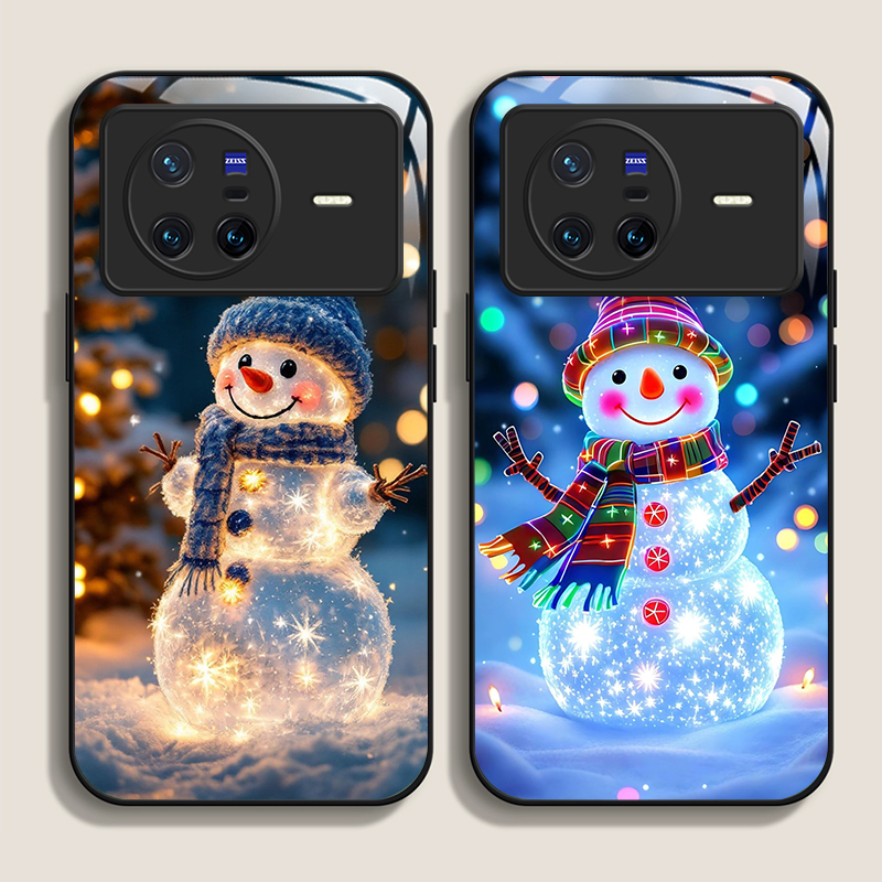 Oppo Reno 12 - Casing Ponsel Kaca Tempered Pola Manusia