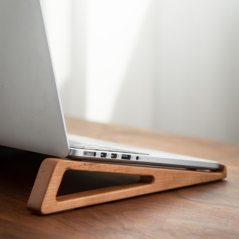 Cooling Stand Tablet - Stand Laptop Kayu Lipat Portabel -