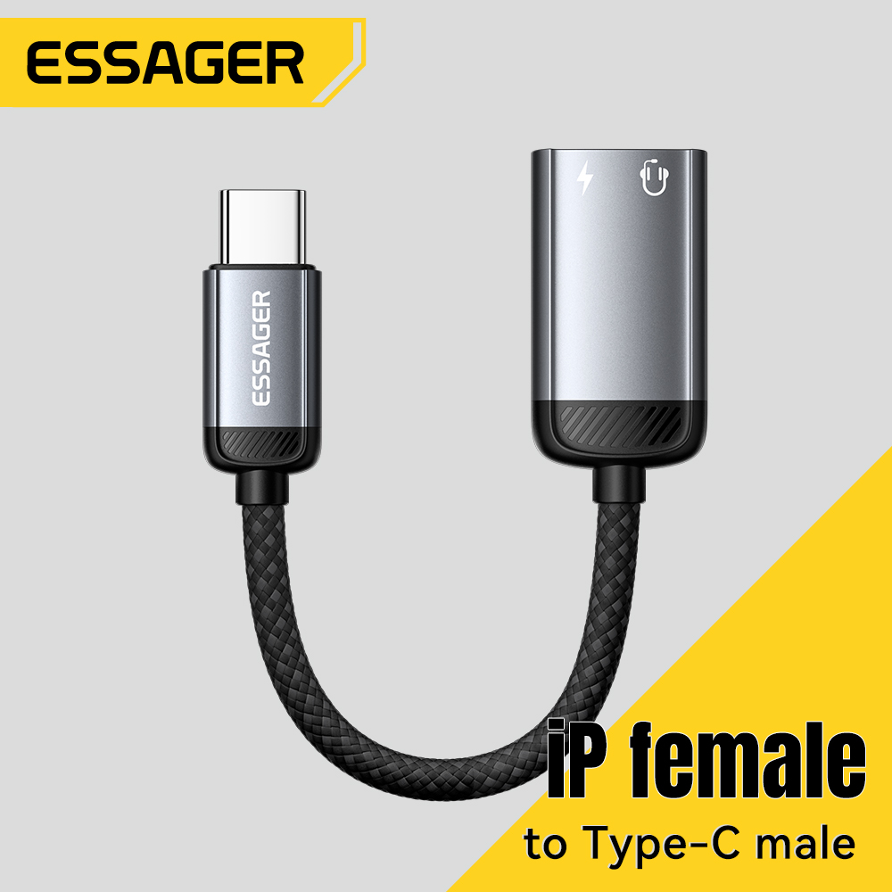 Essager Tipe C Kabel Adaptor A - Wired Earphone Lightning ulasan dan harga