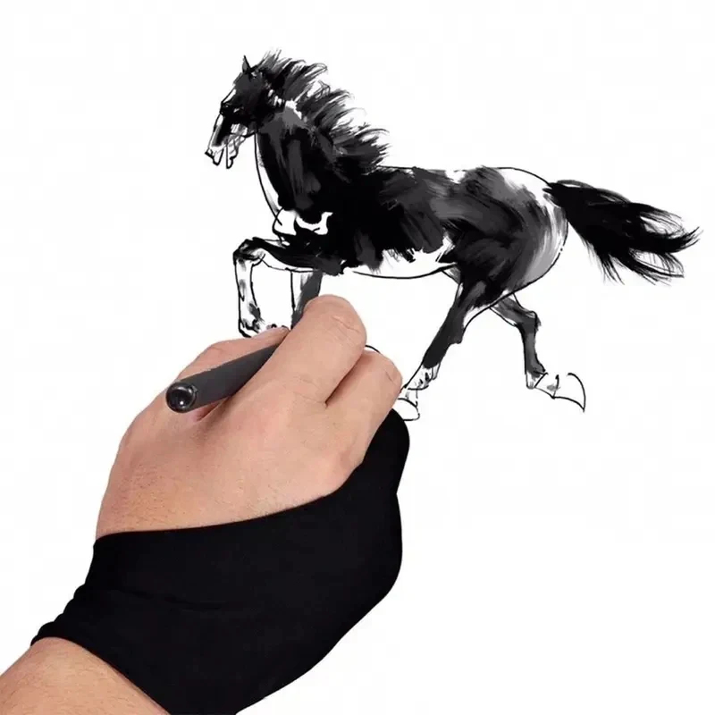 1/3 Buah Stylus Hitam Biru Abu - Drawing Glove Artist ulasan dan harga