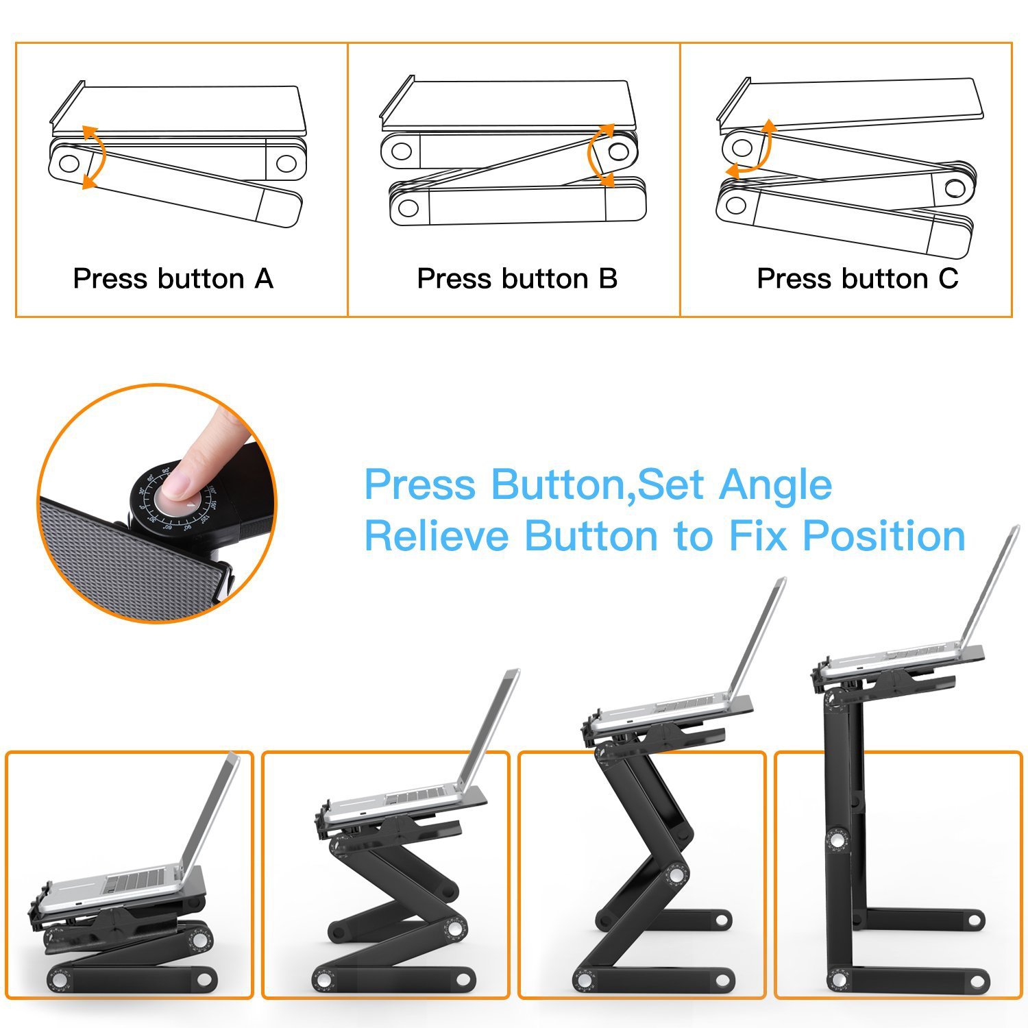 Meja Laptop Lipat dari Paduan  - Tablet Lap Desk ulasan dan harga